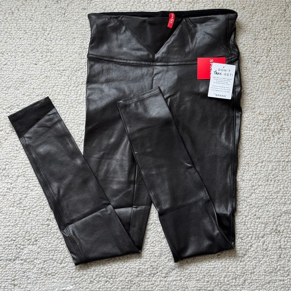 Brand New Spanx Faux Leather Legging Size S